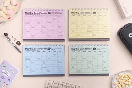 สมุดแพลนเนอร์แบบตั้งโต๊ะ Ropamoda month Desk planner สีฟ้า_4